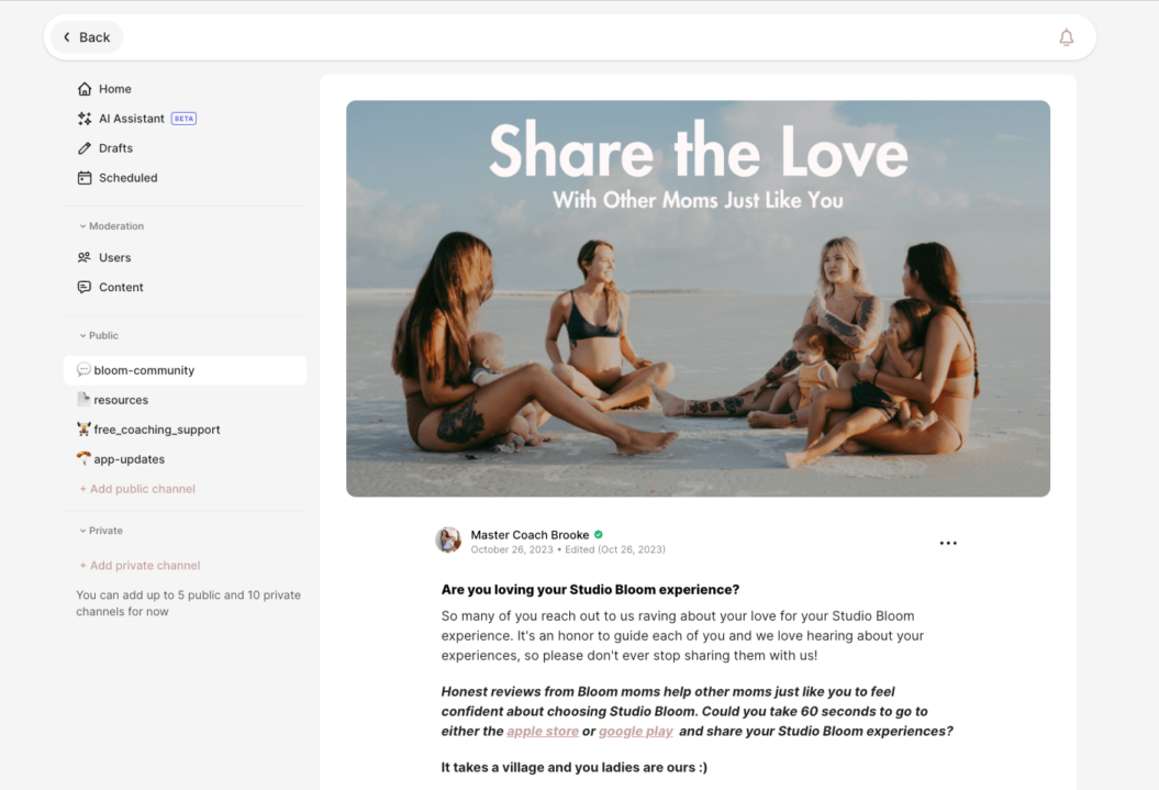 studio bloom community