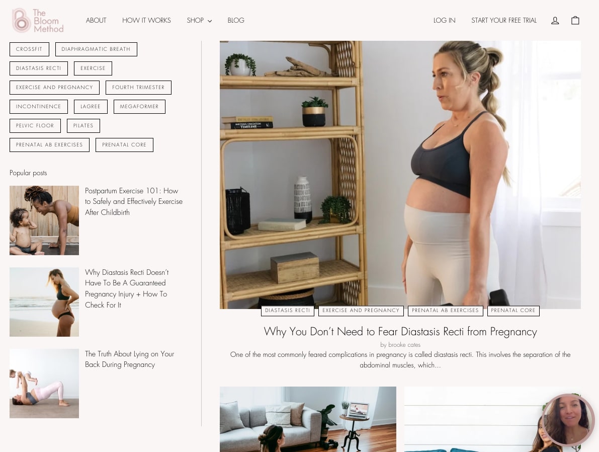 The Bloom Method_s blog page